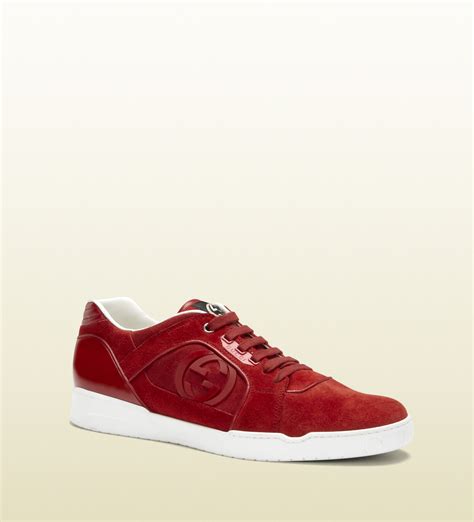 mens red gucci shoes|red suede Gucci shoes.